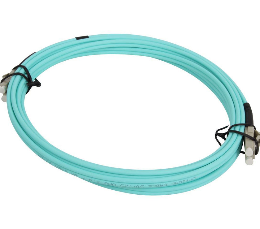 StarTech.com A50FBLCLC3 9.8 ft [3 m] 10 Gb Aqua Multimode 50/125 Duplex LSZH Fiber Patch Cable Male to Male