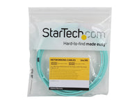 StarTech.com A50FBLCLC3 9.8 ft [3 m] 10 Gb Aqua Multimode 50/125 Duplex LSZH Fiber Patch Cable Male to Male