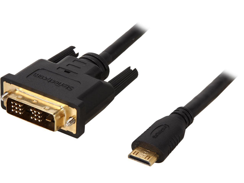 StarTech.com HDCDVIMM1M Black Mini HDMI (19 pin) to DVI-D (19 pin) Cable Male to Male