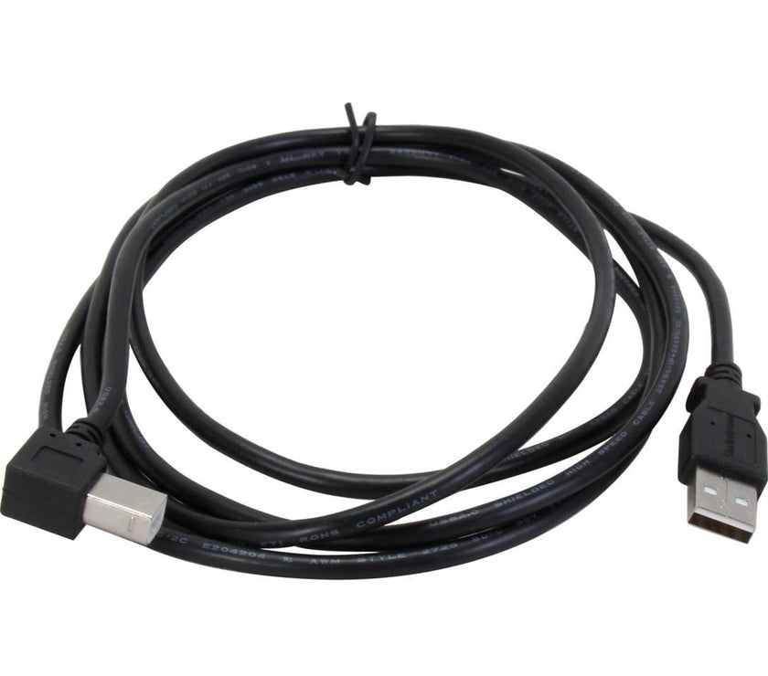 StarTech.com USBAB2ML Black USB 2.0 A to Left Angle B Cable - M/M