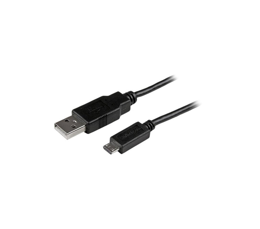 StarTech.com 1 ft Mobile Charge Sync USB to Slim Micro USB Cable for Smartphones and Tablets - A to Micro B