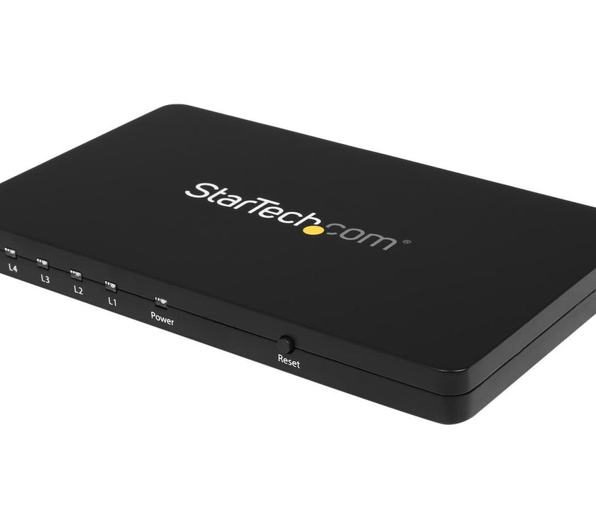 StarTech.com ST124HD4K 4K HDMI 4-Port Video Splitter - 1 x 4 HDMI Splitter w/ Solid Aluminum Housing - 4K 30 Hz