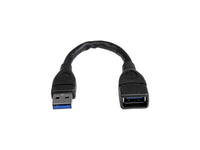 StarTech.com 6in Black USB 3.0 Extension Adapter Cable A to A - M/F