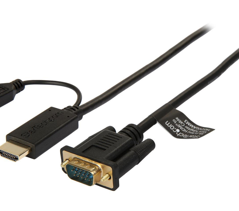 StarTech.com HD2VGAMM3 HDMI to VGA Active Converter Cable - HDMI to VGA Adapter - 1920 x 1200 or 1080p