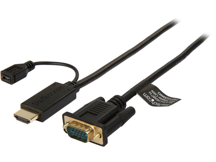 StarTech.com HD2VGAMM3 HDMI to VGA Active Converter Cable - HDMI to VGA Adapter - 1920 x 1200 or 1080p