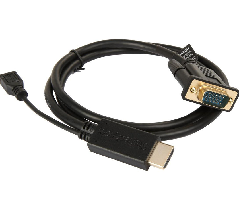 StarTech.com HD2VGAMM3 HDMI to VGA Active Converter Cable - HDMI to VGA Adapter - 1920 x 1200 or 1080p