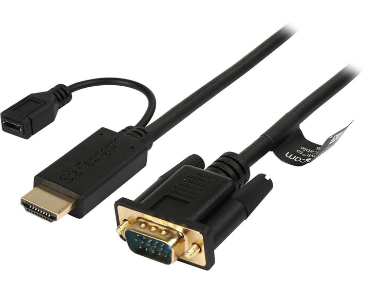 StarTech.com HD2VGAMM6 HDMI to VGA active converter cable - HDMI to VGA adapter - 1920 x 1200 or 1080p