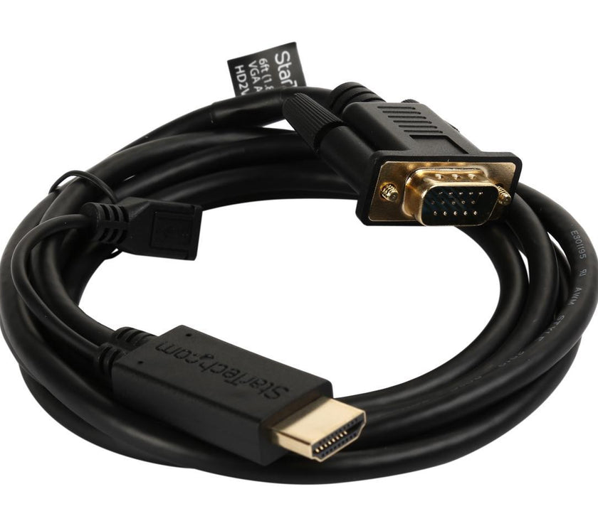 StarTech.com HD2VGAMM6 HDMI to VGA active converter cable - HDMI to VGA adapter - 1920 x 1200 or 1080p