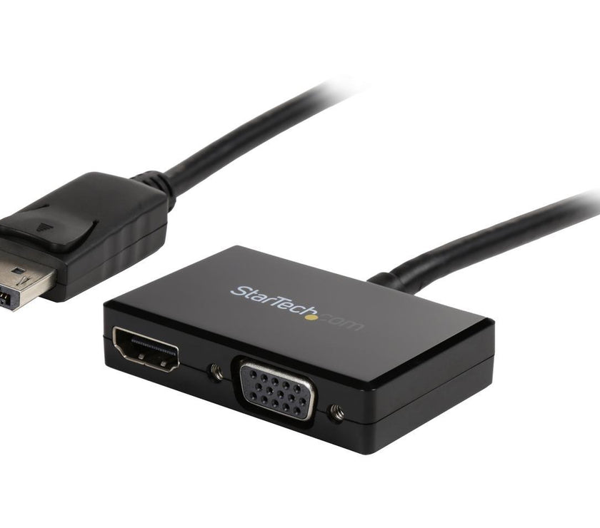 StarTech.com DP2HDVGA Travel A/V adapter: 2-in-1 DisplayPort to HDMI or VGA