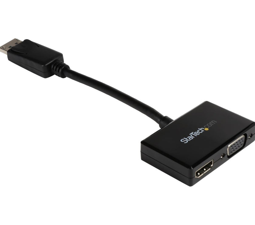 StarTech.com DP2HDVGA Travel A/V adapter: 2-in-1 DisplayPort to HDMI or VGA