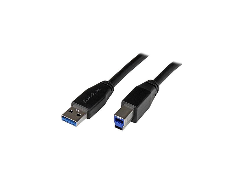 StarTech.com 5m 15 ft Active USB 3.0 USB-A to USB-B Cable - M/M - USB A to B Cable - USB 3.1 Gen 1 (5 Gbps)