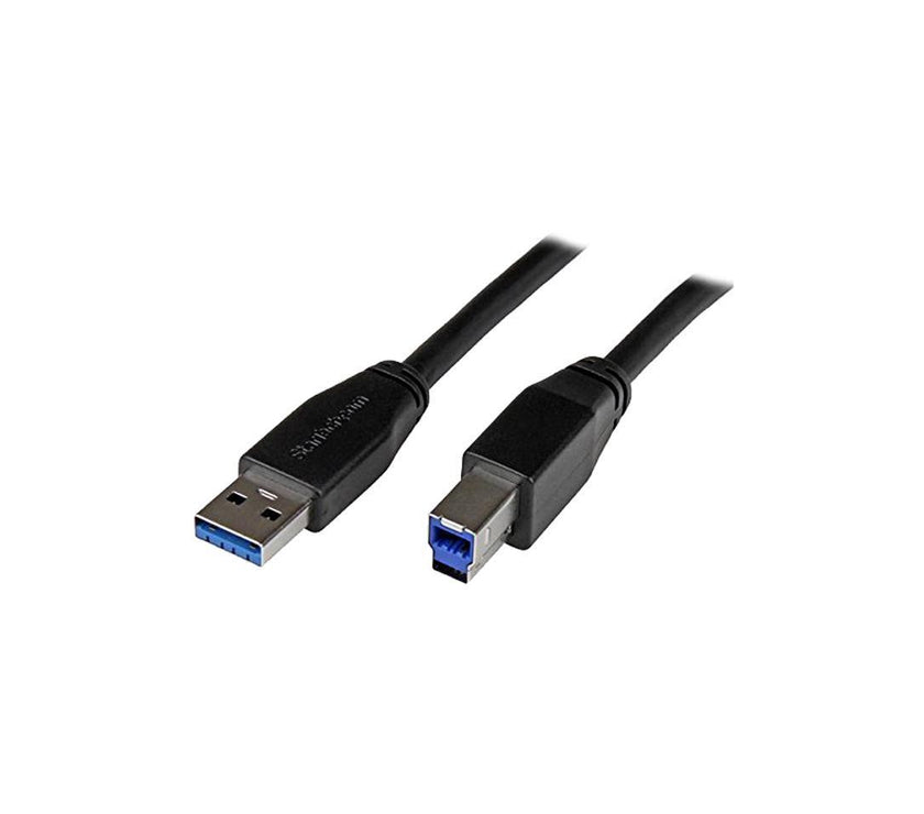 StarTech.com 5m 15 ft Active USB 3.0 USB-A to USB-B Cable - M/M - USB A to B Cable - USB 3.1 Gen 1 (5 Gbps)