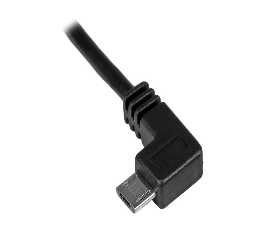 StarTech.com 1m 3 ft Left Angle Micro-USB Charge-and-Sync Cable M/M - USB 2.0 A to Micro-USB - 28/24 AWG