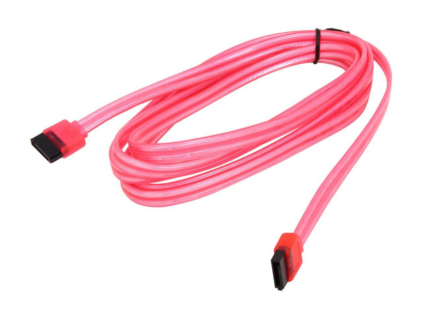 Nippon Labs SATA3-INS-6-LL-RD 6.0Gbit/s SATA3 Type L to SATA3 Type L Internal Shielded Cable UV Red