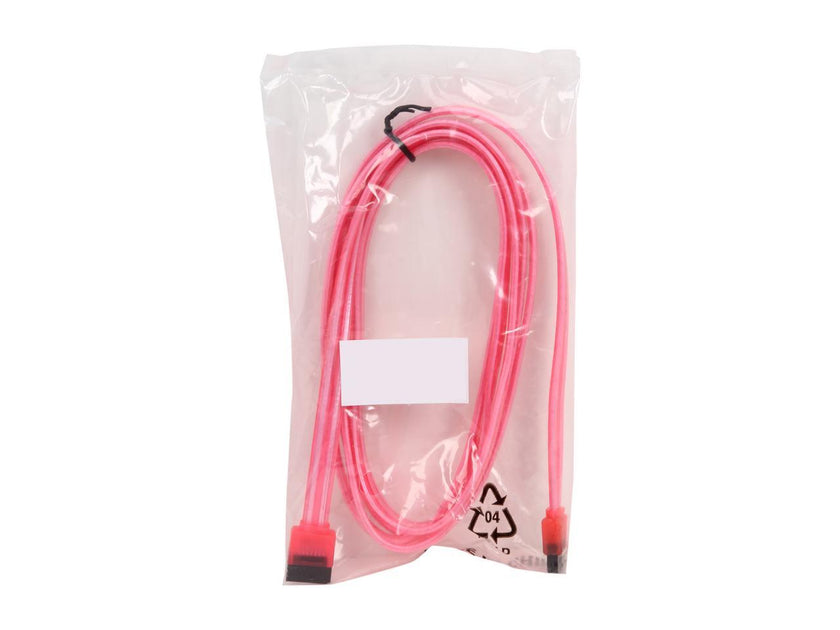 Nippon Labs SATA3-INS-6-LL-RD 6.0Gbit/s SATA3 Type L to SATA3 Type L Internal Shielded Cable UV Red