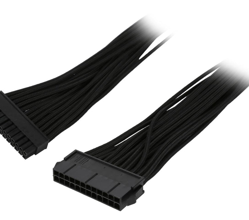 Phanteks PH-CB24P_BK 1.64 ft. (0.50m) 24 Pin M/B Premium Sleeved Extension cable