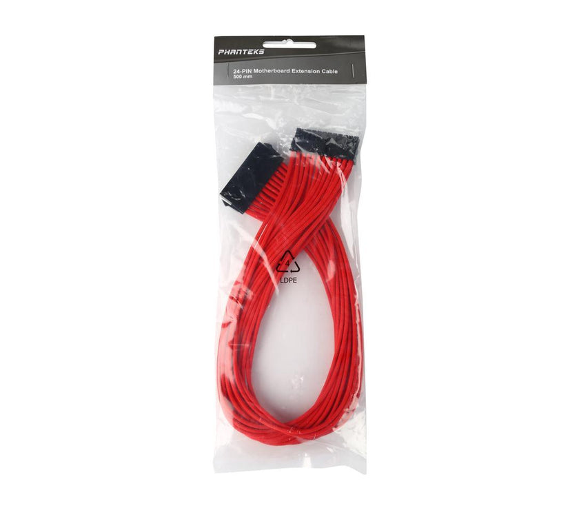 Phanteks PH-CB24P_RD 1.64 ft. (0.50m) 24 Pin M/B Premium Sleeved Extension cable