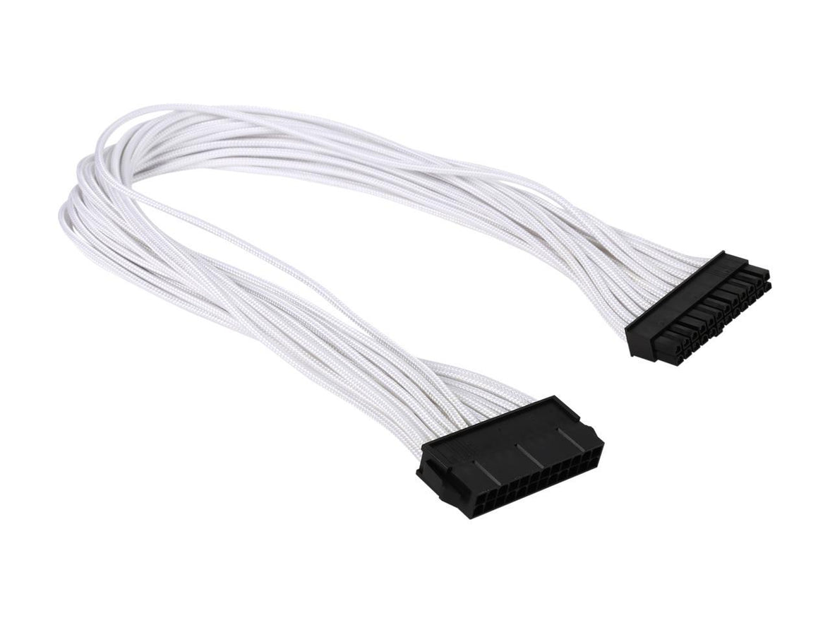 Phanteks PH-CB24P_WT 1.64 ft. (0.50m) 24 Pin M/B Premium Sleeved Extension cable Female to Male