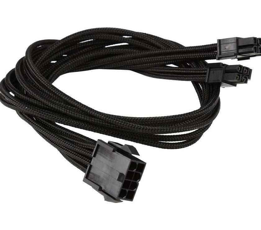 Phanteks PH-CB8P_BK 1.64 ft. (0.50m) 8 to 8 (4+4 )Pin M/B Premium Sleeved Extension cable