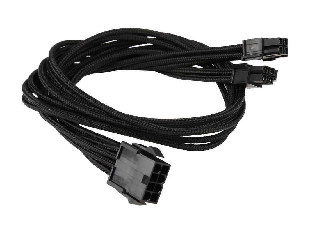 Phanteks PH-CB8P_BK 1.64 ft. (0.50m) 8 to 8 (4+4 )Pin M/B Premium Sleeved Extension cable