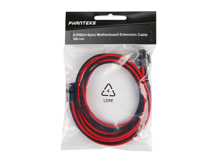 Phanteks PH-CB8P_BR 1.64 ft. (0.50m) 8 to 8 (4+4 )Pin M/B Premium Sleeved Extension cable