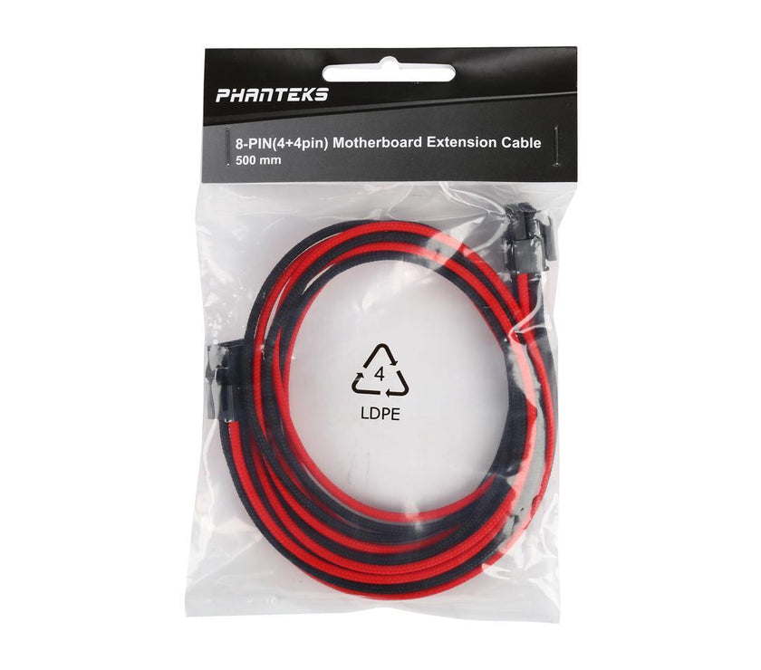 Phanteks PH-CB8P_BR 1.64 ft. (0.50m) 8 to 8 (4+4 )Pin M/B Premium Sleeved Extension cable