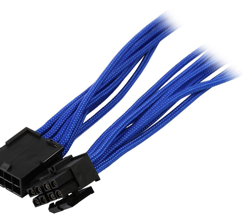 Phanteks PH-CB8P_BL 1.64 ft. (0.50m) 8 to 8 (4+4 )Pin M/B Extension Cable 500mm Length, Blue