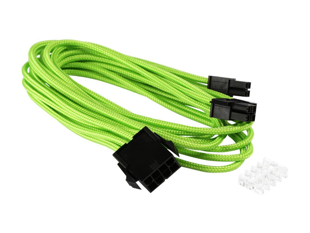 Phanteks PH-CB8P_GR 1.64 ft. (0.50m) 8 to 8 (4+4 )Pin M/B Extension Cable 500mm Length, Green