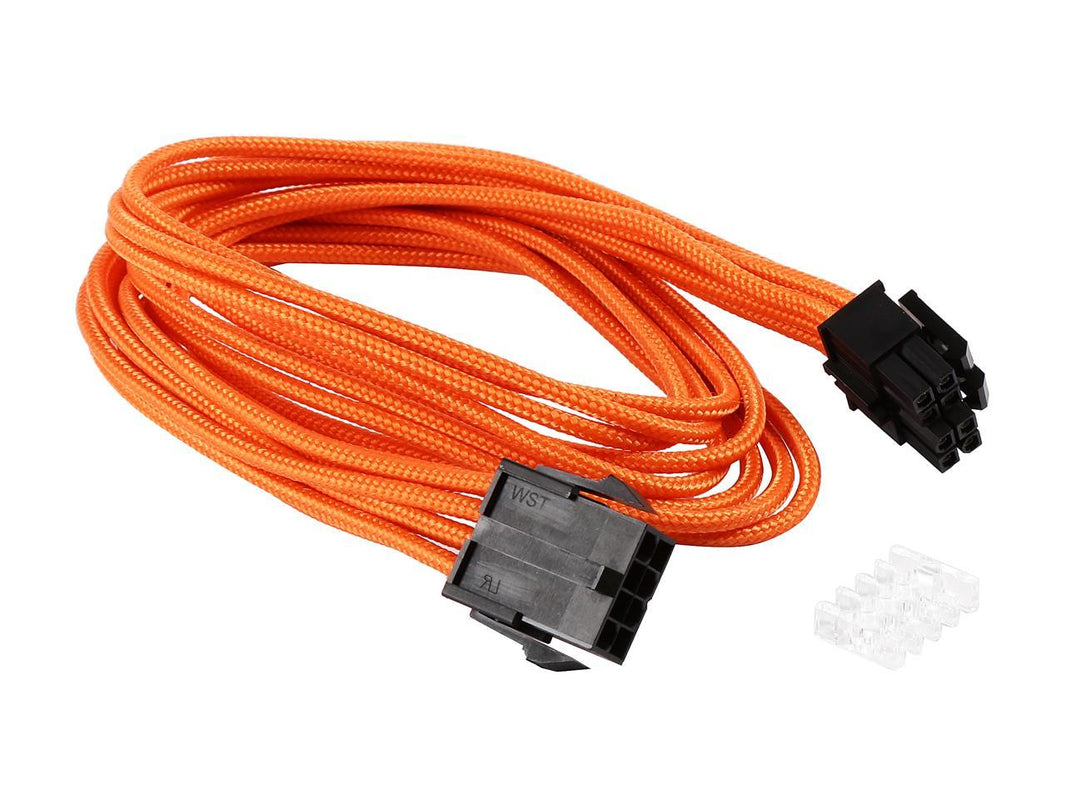 Phanteks PH-CB8P_OR 1.64 ft. (0.50m) 8 to 8 (4+4 )Pin M/B Extension cable 500mm Length, Orange