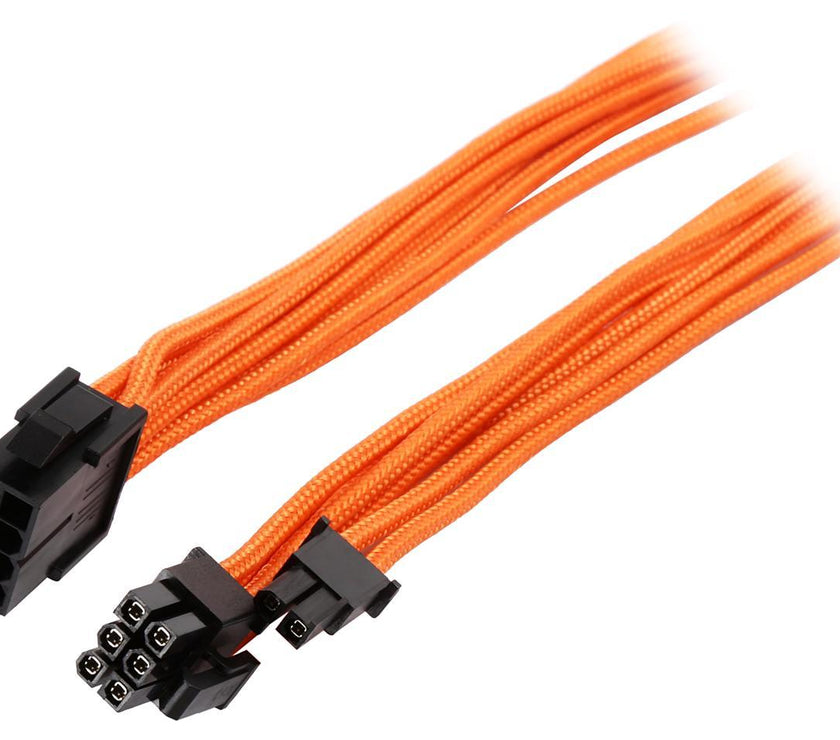 Phanteks PH-CB8V_OR 1.64 ft. (0.50m) 8 to 8 (6+2) Pin VGA Extension cable 500mm Length, Orange