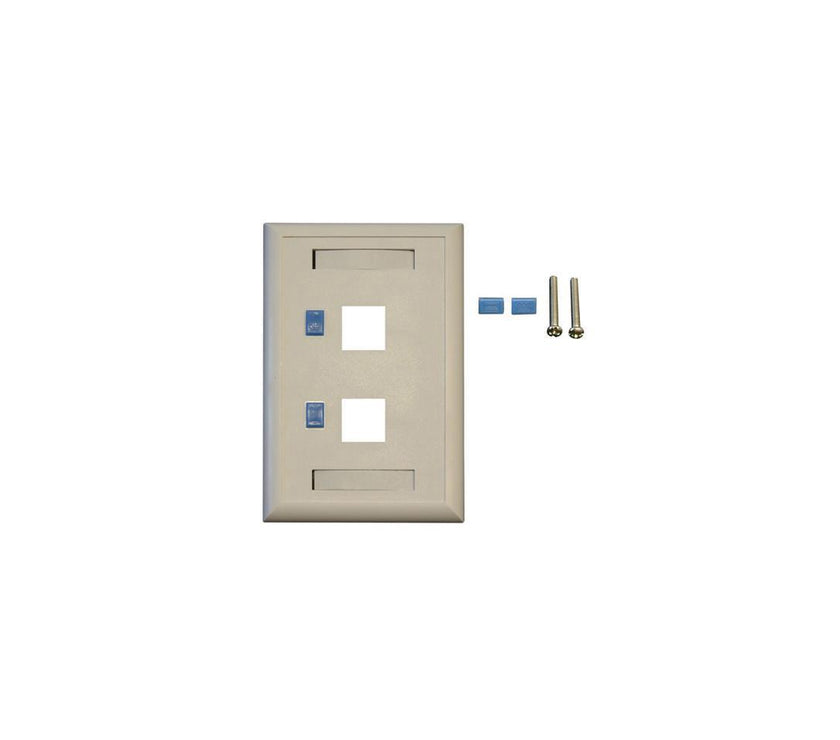 TRIPP LITE N042-001-WH White Keystone Faceplate - dual outlet