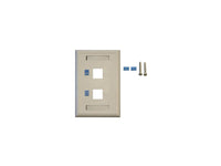 TRIPP LITE N042-001-WH White Keystone Faceplate - dual outlet