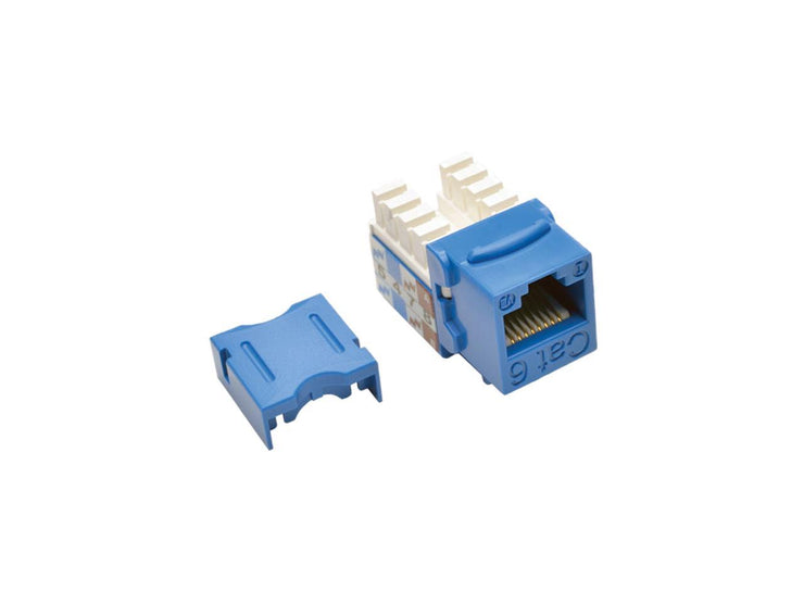 Tripp Lite Cat6/Cat5e 110 Style Punch Down Keystone Jack, Blue, 25-Pack, TAA (N238-025-BL)