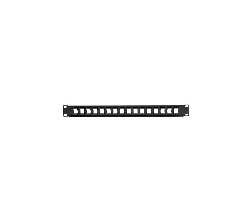 Tripp Lite 16-Port 1U Rack-Mount Unshielded Blank Keystone/Multimedia Patch Panel, RJ45 Ethernet, USB, HDMI, Cat5e/6 (N062-016-KJ)