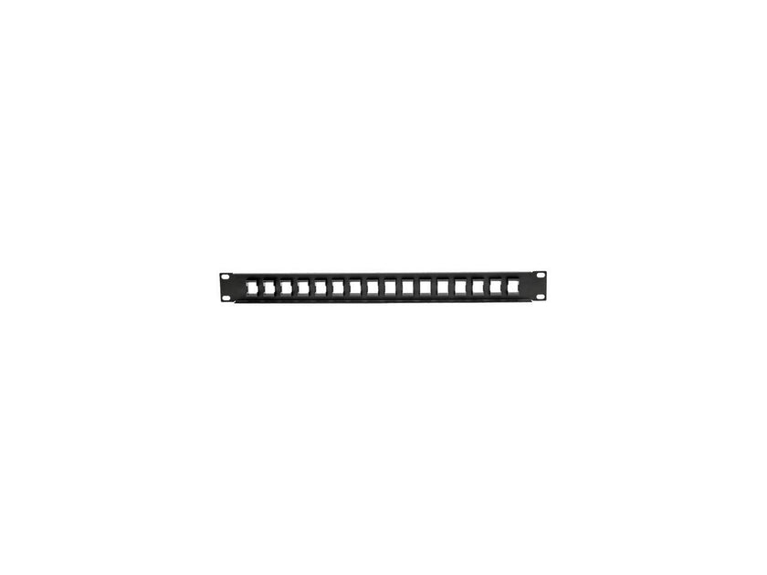 Tripp Lite 16-Port 1U Rack-Mount Unshielded Blank Keystone/Multimedia Patch Panel, RJ45 Ethernet, USB, HDMI, Cat5e/6 (N062-016-KJ)