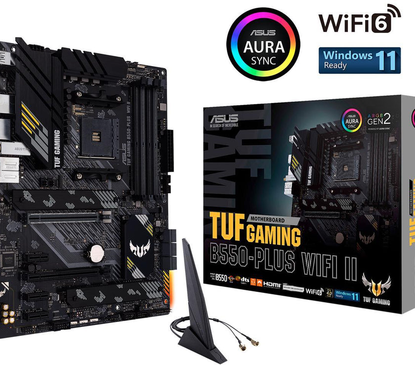 ASUS TUF GAMING B550-PLUS WIFI II AM4 AMD B550 SATA 6Gb/s ATX AMD Motherboard