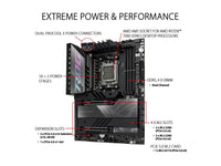 ASUS ROG Crosshair X670E Hero AMD X670 AM5 Ryzen Desktop 9000 8000 & 7000 ATX motherboard, 18 + 2 power stages, PCIe 5.0, DDR5, 5x M.2 slots, USB 3.2 Gen 2x2 with Quick Charge 4+, USB4, Wi-Fi 6E