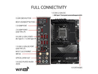 ASUS ROG Crosshair X670E Hero AMD X670 AM5 Ryzen Desktop 9000 8000 & 7000 ATX motherboard, 18 + 2 power stages, PCIe 5.0, DDR5, 5x M.2 slots, USB 3.2 Gen 2x2 with Quick Charge 4+, USB4, Wi-Fi 6E