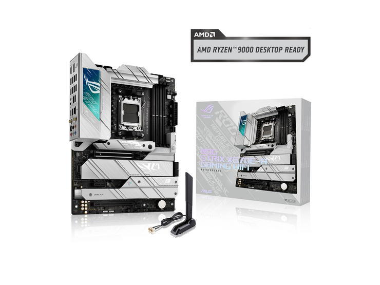 ASUS ROG STRIX X670E-A GAMING WIFI AMD X670 AM5 Ryzen Desktop 9000 8000 & 7000 ATX motherboard, 16+2 power stages, PCIe 5.0, DDR5, 4x M.2 slots with heatsink, USB 3.2 Gen 2x2, WiFi 6E, AI Cooling II