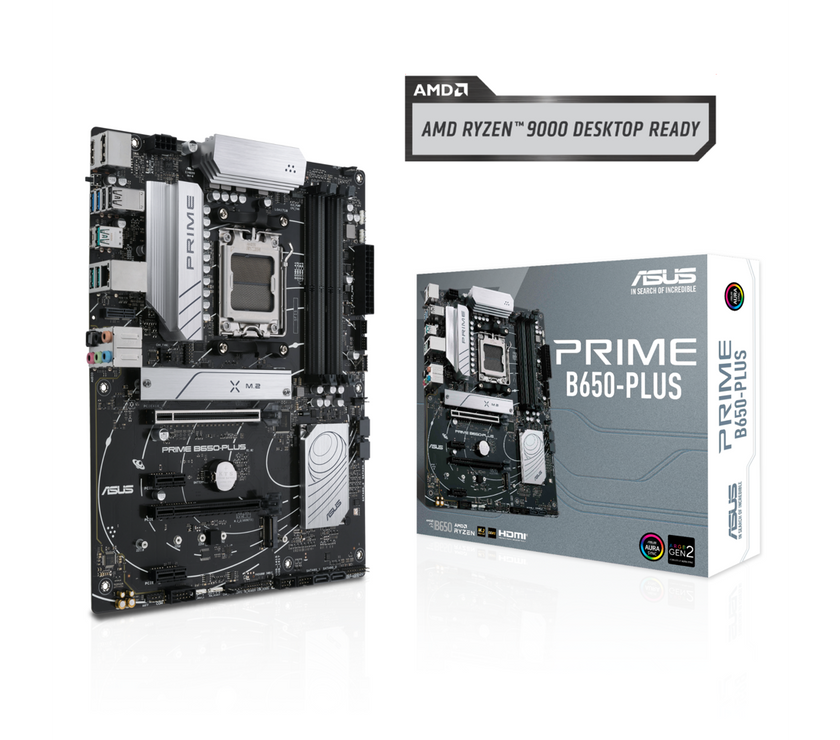 ASUS Prime B650-PLUS AMD B650(Ryzen 7000) ATX motherboard(DDR5, PCIe 5.0 M.2 support, 2.5Gb Ethernet, DisplayPort, HDMI, USB 3.2 Gen 2 Type-C, front USB 3.2 Gen 1 Type-C, BIOS FlashBack, USB4 support and Arua Sync)