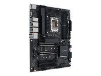 ASUS Pro WS W680-ACE IPMI Intel W680 LGA 1700 ATX workstation motherboard, dual PCIe 5.0x16 slot, DDR5, ECC memory and XMP support, dual Intel 2.5 Gb Lan, 3xPCIe 4.0 M.2 slots, USB 3.2 Gen 2x2 front panel connector, SlimSAS.