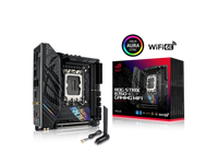 ASUS ROG Strix B760-I Gaming WiFi Intel B760(13th and 12th Gen) LGA 1700 mini-ITX motherboard, 8 + 1 power stages, DDR5 up to 7600 MT/s, PCIe 5.0, two M.2 slots, WiFi 6E, USB 3.2 Gen 2x2 Type-C, and Aura Sync RGB
