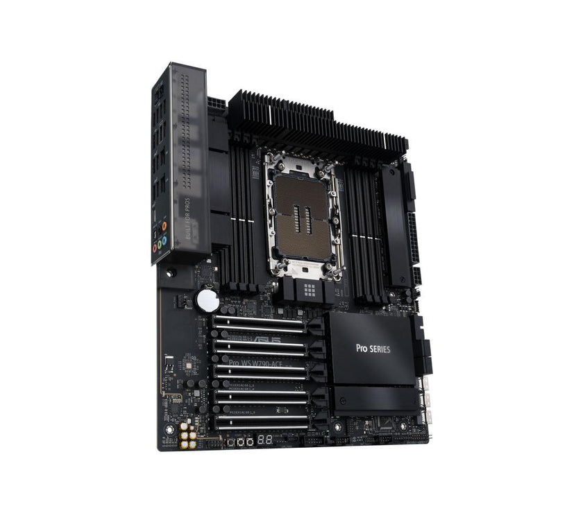ASUS Pro WS W790-ACE Intel® W790 (LGA 4677) CEB workstation motherboard, PCIe 5.0 x16, M.2, 10G and 2.5G LAN, Server-grade Remote Management, 12+1+1 power stages, front and Rear USB 3.2 Gen 2x2 Type-C