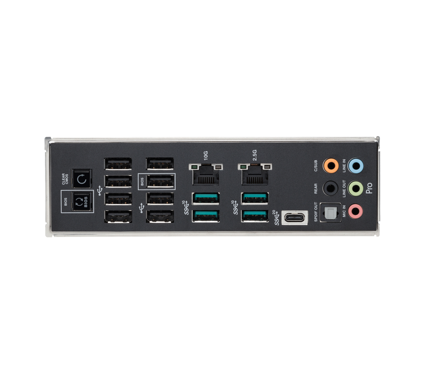 ASUS Pro WS W790-ACE Intel® W790 (LGA 4677) CEB workstation motherboard, PCIe 5.0 x16, M.2, 10G and 2.5G LAN, Server-grade Remote Management, 12+1+1 power stages, front and Rear USB 3.2 Gen 2x2 Type-C