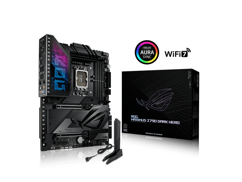 ASUS ROG Maximus Z790 Dark Hero (WiFi 7) LGA 1700(14th,13th,12th Gen) DDR5 ATX gaming motherboard(PCIe 5.0x16 with Q release, five M.2 slots,20+1+2 power stages,2x Thunderbolt 4 ports