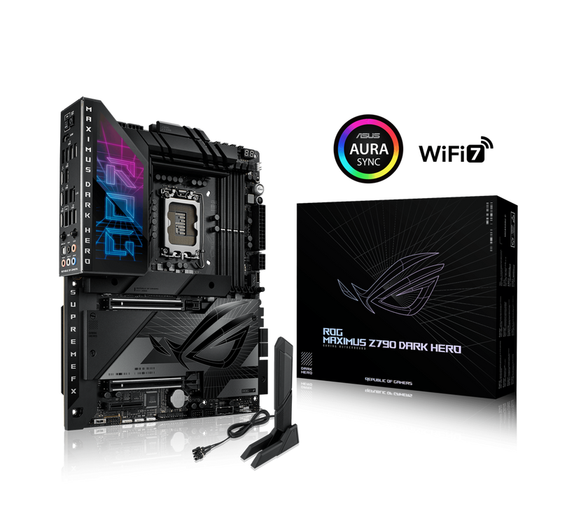 ASUS ROG Maximus Z790 Dark Hero (WiFi 7) LGA 1700(14th,13th,12th Gen) DDR5 ATX gaming motherboard(PCIe 5.0x16 with Q release, five M.2 slots,20+1+2 power stages,2x Thunderbolt 4 ports