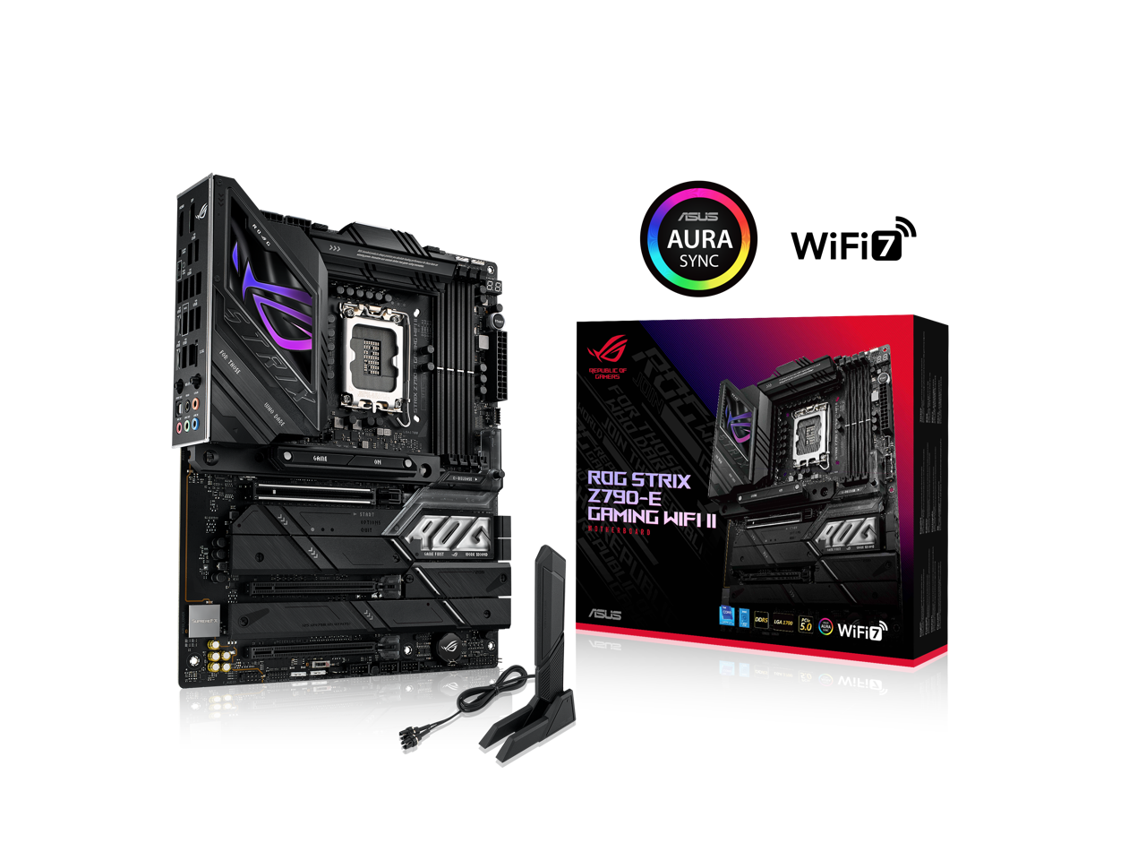 ASUS ROG Strix Z790-E Gaming WiFi II  LGA 1700(Intel 14th, Intel 13th & 12th Gen) DDR5 ATX gaming motherboard
