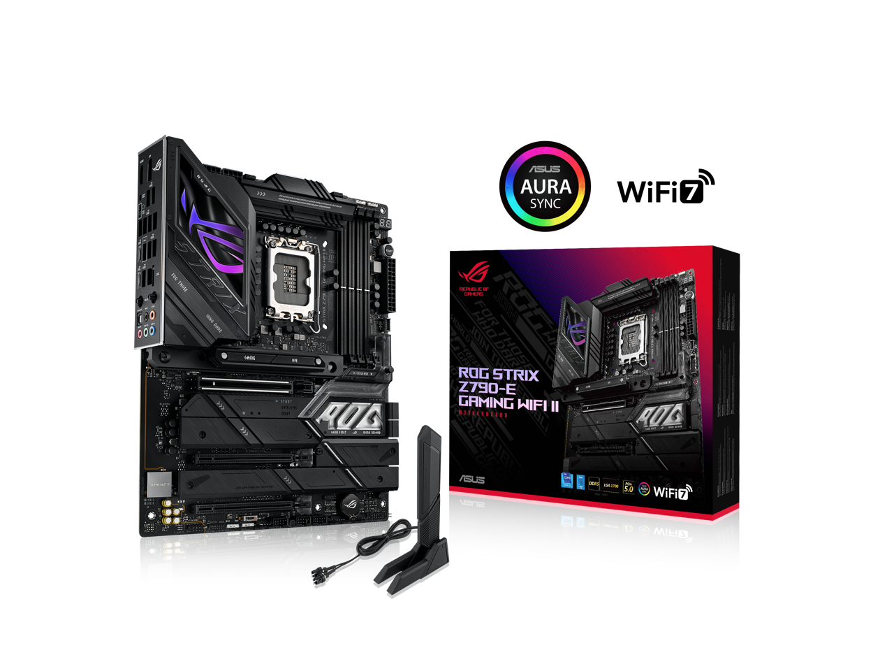 ASUS ROG Strix Z790-E Gaming WiFi II  LGA 1700(Intel 14th, Intel 13th & 12th Gen) DDR5 ATX gaming motherboard