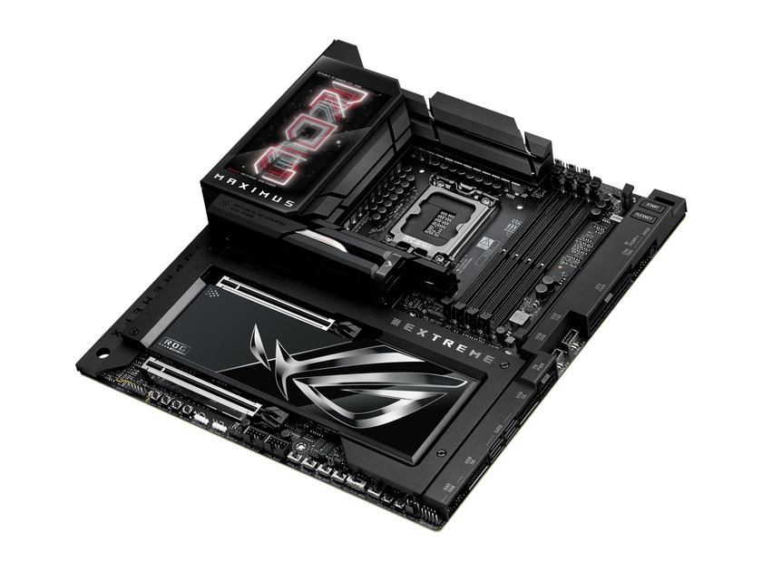 ASUS ROG MAXIMUS Z890 EXTREME Intel® Z890 LGA 1851 E-ATX motherboard, Advanced AI PC-ready, 24+2+1+2 stages, DDR5, WiFi7, 2.5G/10G LAN, PCIe® 5.0 M.2, Thunderbolt™ 5, USB Type-C®, AI OC, 5” LCD Screen