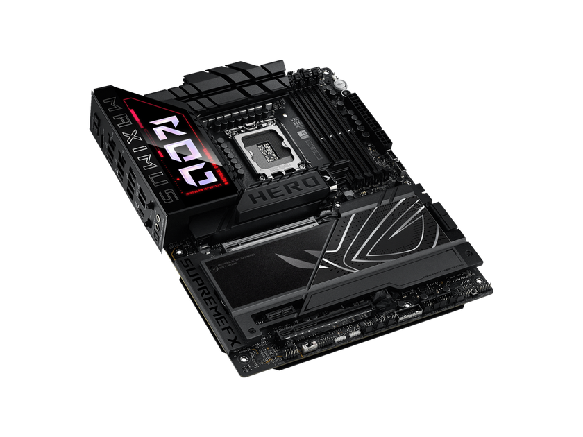 ASUS ROG MAXIMUS Z890 HERO Intel® Z890 LGA 1851 ATX motherboard, Advanced AI PC-ready, 22+2+1+2 stages, DDR5, WiFi 7, 3x PCIe® 5.0 M.2, Thunderbolt™ 4, USB Type-C®, AI Overclocking/Cooling/Networking